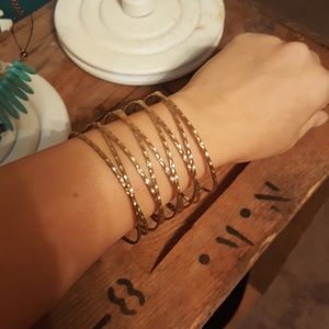 Gold plated fashion wire wrap bracelet